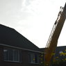de kraan word opgebouwd